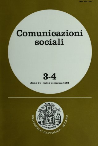 COMUNICAZIONI SOCIALI - 1984 - 3-4